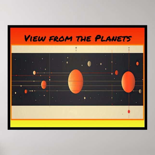 Blick von den Planeten Poster (Vorne)