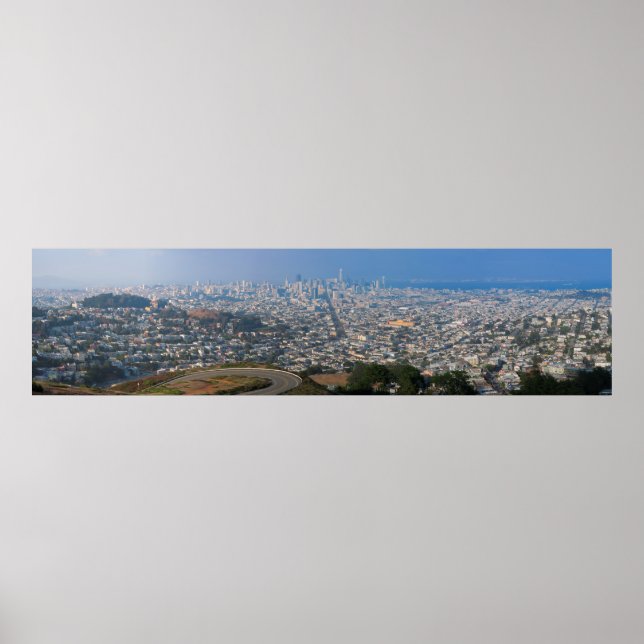 Blick von den Zwillingspitzen San Francisco Poster (Vorne)