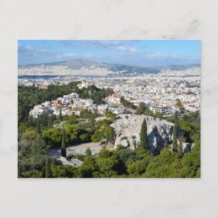 Blick von der Athener Akropolis Postkarte