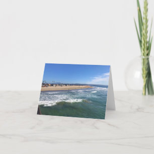 Blick von der Pier, Newport Beach, Kalifornien Dankeskarte