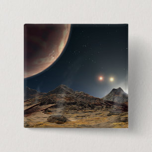 Blick von einem hypothetischen Mond im Orbit Button