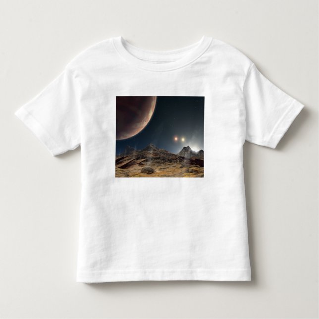 Blick von einem hypothetischen Mond im Orbit Kleinkind T-shirt (Vorderseite)