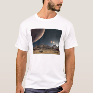 Blick von einem hypothetischen Mond im Orbit T-Shirt