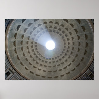 Blick von innen auf das Pantheon bis zur Kuppel Poster