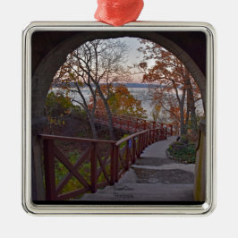 Blick von innen gesehen ornament aus metall