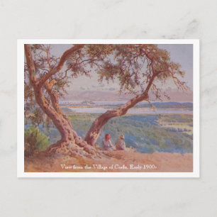 Blick von Korfu, Griechenland Vintage frühe 1900er Postkarte