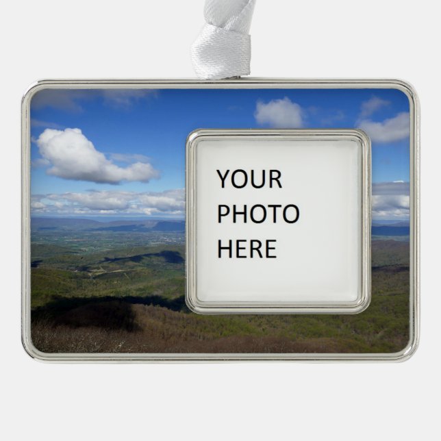 Blick von Marias Felsen Rahmen-Ornament Silber (Vorderseite)