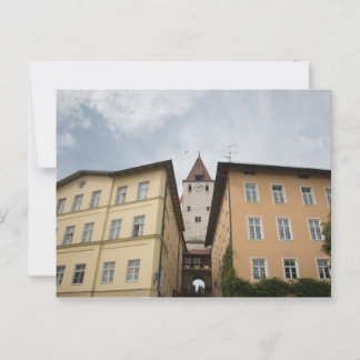 BLICK VON MARKTPLATZ HAAG AUF KLEINEN SCHLOSSTURM POSTKARTE