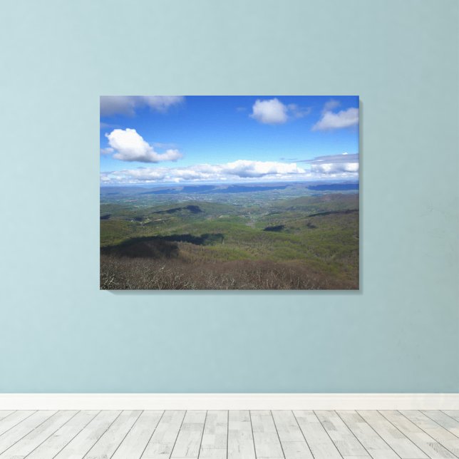 Blick von Marys Rock Leinwanddruck (Insitu (Holzboden))