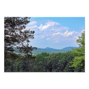 Blick von oben auf den Berg Fotodruck