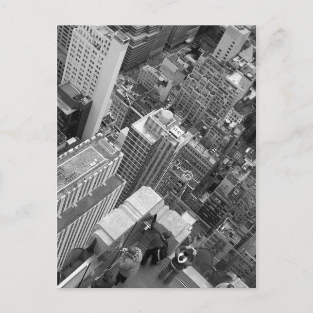 Blick von oben auf den Rock NYC Postkarte (Vorderseite)