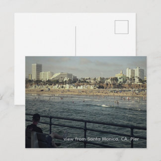 Blick von Santa Monica, CA. Pier Postkarte