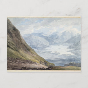 Blick von Skiddaw über Derwentwater (mit m/c über Postkarte