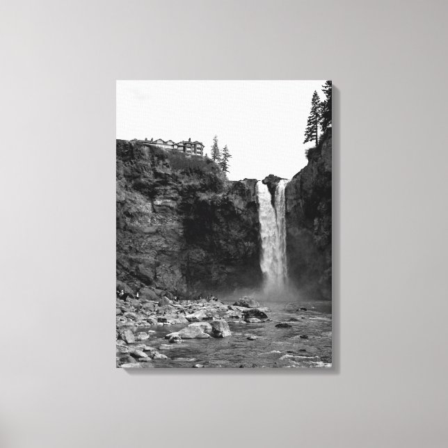 Blick von unten Wasserfall Leinwanddruck (Vorderseite)