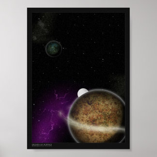 Blicke der Wissenschaft - Fluoreszenz-Planeten Poster