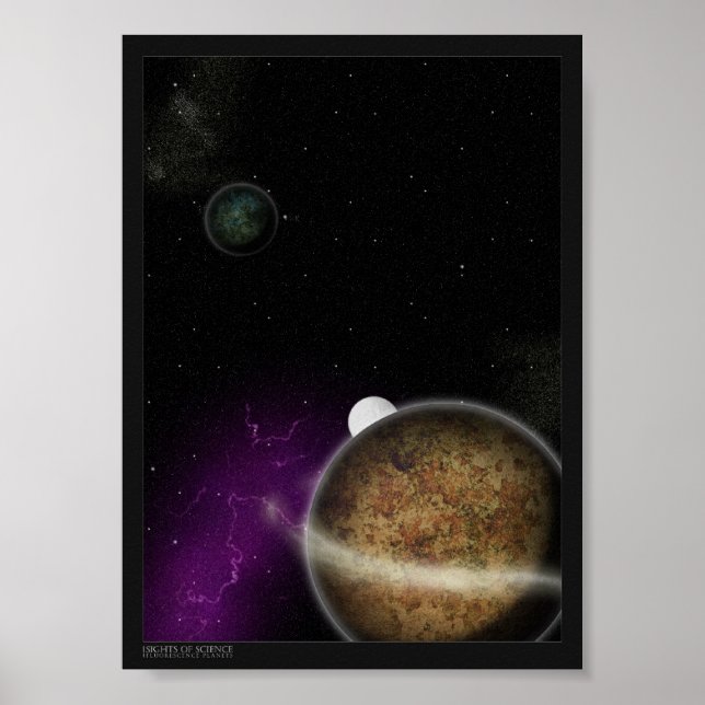 Blicke der Wissenschaft - Fluoreszenz-Planeten Poster (Vorne)