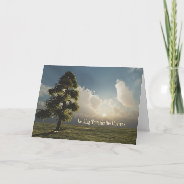 Blicken in Richtung der Himmel Notecard Karte (Vorderseite)