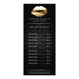 Blickfang 3D Gott Lippen Schönheitssalon Preislist Werbekarte