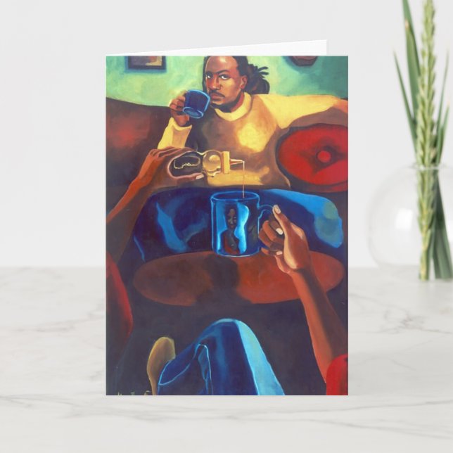 "Blickkontakt" Raum-Grußkarte Karte (Vorderseite)