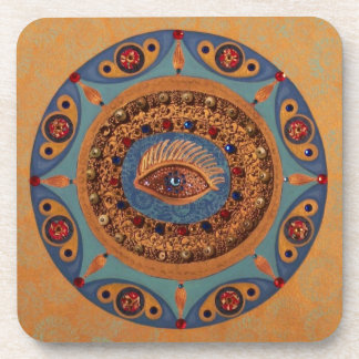Blicks-Mandala: Viel Glück-Symbol Getränkeuntersetzer