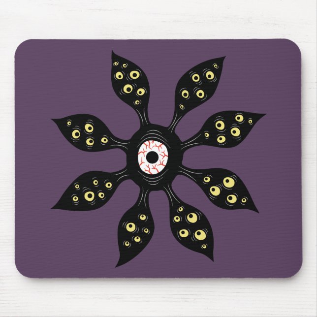 Blicks-Monster-gruselige sonderbare gotische Kunst Mousepad (Vorne)