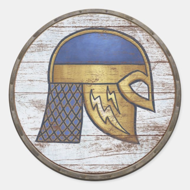 Blickschild-Aufkleber - Helm Runder Aufkleber (Vorderseite)