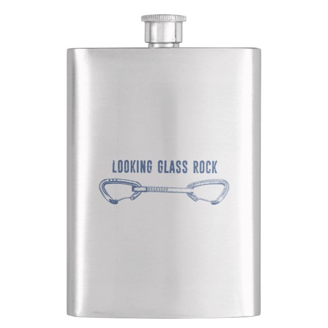 Blickwinkel Glass Rock Klettern Quickziehen Flachmann (Vorderseite)