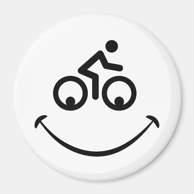 Blije fietet gezicht. Renntour, Rennfieber Magnet (Vorne)