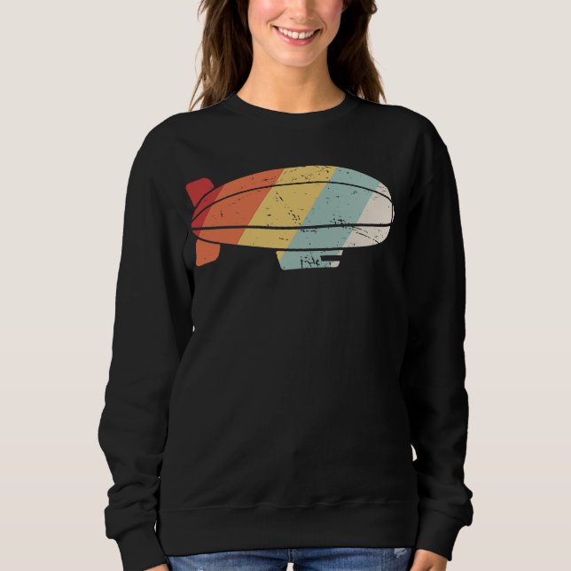 Blimp Pilot  Retro Dirigible, Airship & Blimp Sweatshirt (Vorderseite)