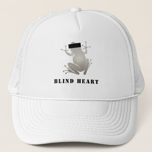 Blind Heart Censored Silver Frog CustomText Truckerkappe (Vorderseite)