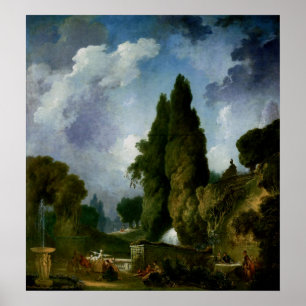 Blind Man's Bluff - Fragonard Rokoko Art Poster