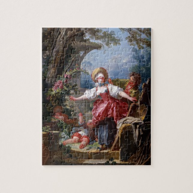 Blind-Mans Bluff von Jean-Honore Fragonard Puzzle (Vertikal)