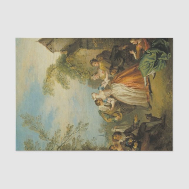 Blind Man's Buff von Jean-Baptiste Pater Seidenpapier (Vorderseite)