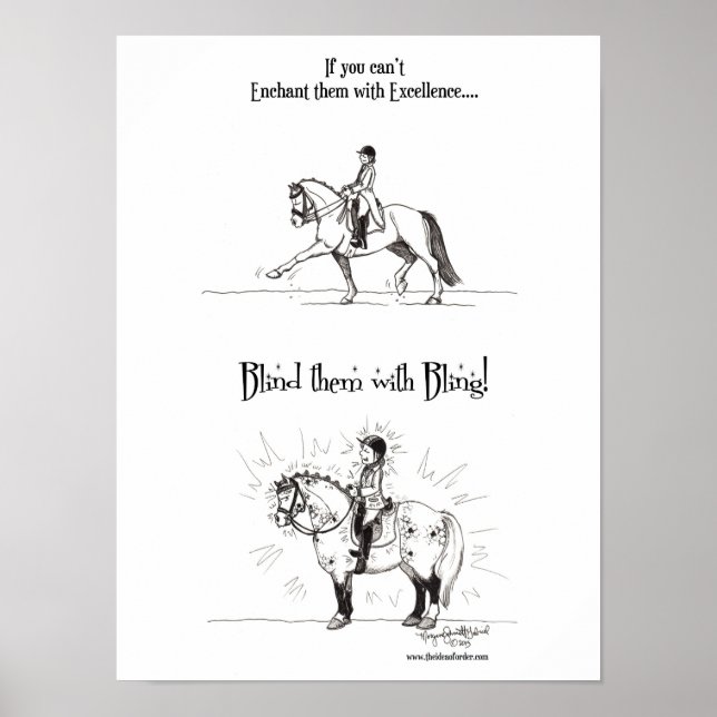 Blind mit Bling Poster (Vorne)