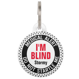 Blind Pet Medizinischer Alarm Benutzername Schwarz Haustiermarke