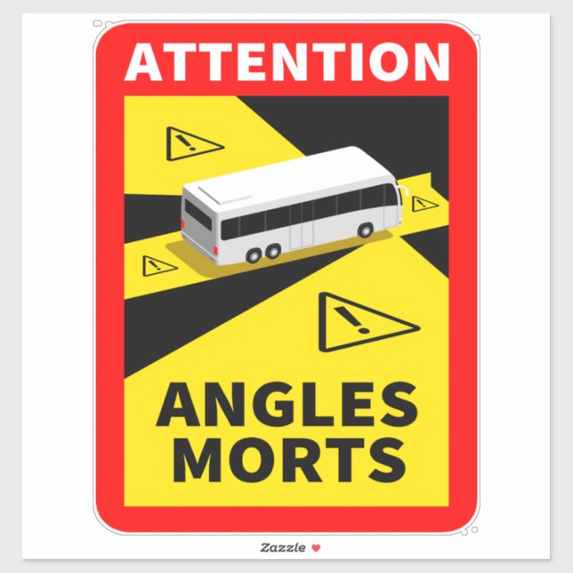 Blind Spot Angles Morts - Busaufkleber Aufkleber (Blatt)