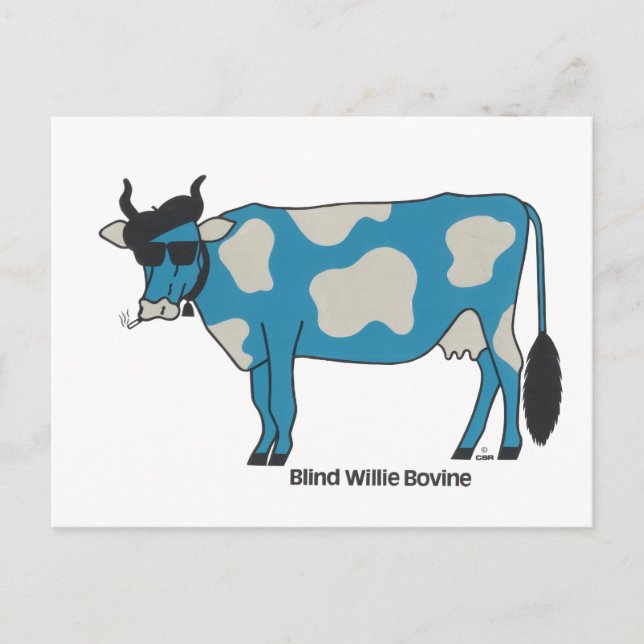 Blind Willie Bovine Postcard Postkarte (Vorderseite)