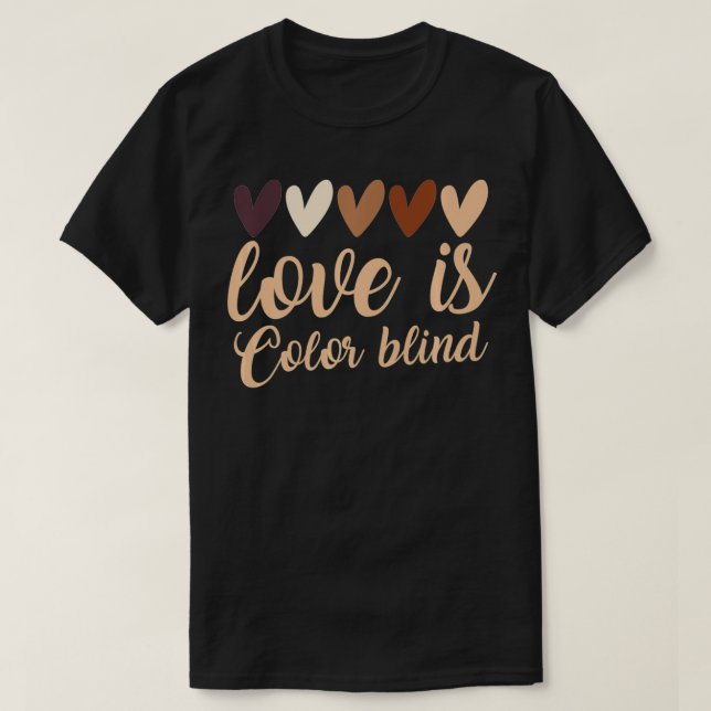 Blinde Farbblindfarbe  Liebe Spaß lustig T-Shirt (Design vorne)