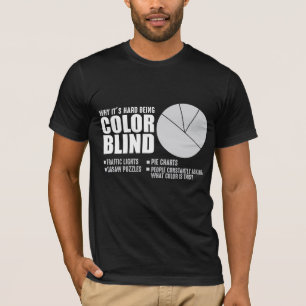 Blinde Farbübersicht Handicap Spaß T-Shirt