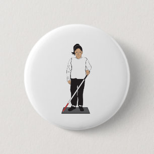 Blinde Frau Button