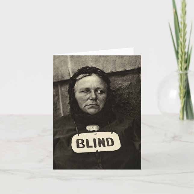 Blinde Frau, New York 1917 Karte (Vorderseite)