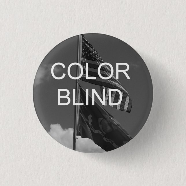 Blinde Graustufen-Flags Button (Vorderseite)