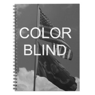 Blinde Graustufen-Flags Notizblock