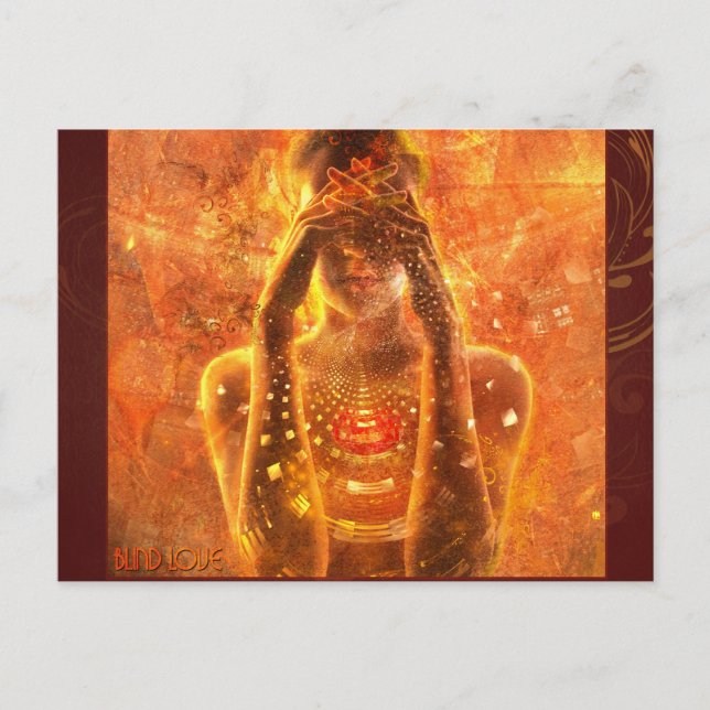 Blinde Liebe Postkarte (Vorderseite)