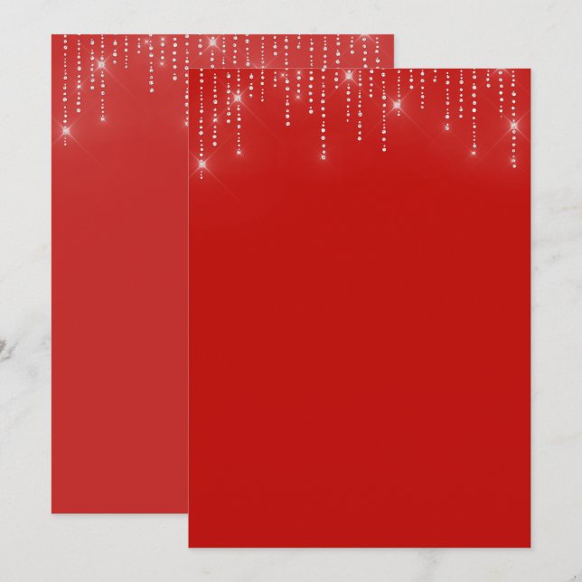 Blindeinladung des Glitzer Einladung (Vorne/Hinten)