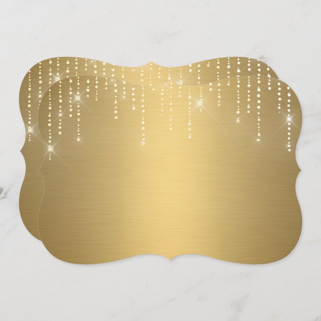 Blindeinladung des Glitzer Einladung (Vorne/Hinten)