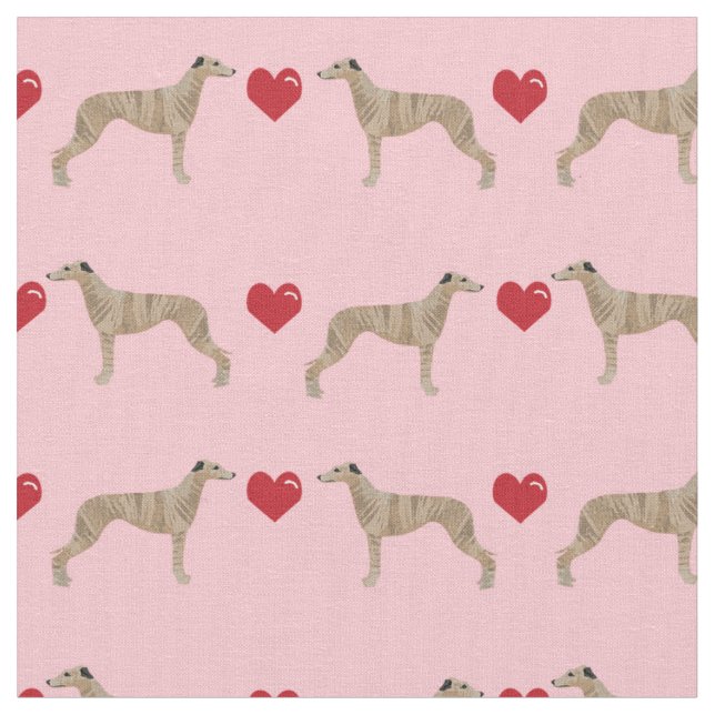 Blindenhund Liebe Rosa und Rot Stoff (Nahaufnahme)