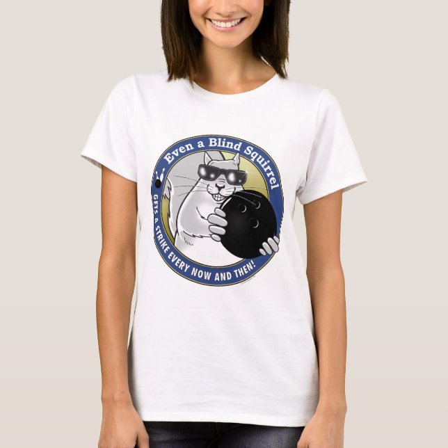Blinder Eichhörnchen-Bowling T-Shirt (Vorderseite)