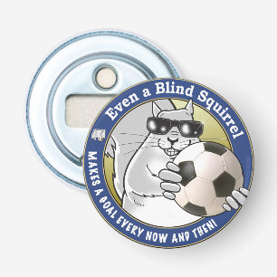 Blinder Eichhörnchen-Fußball Flaschenöffner