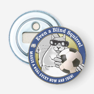 Blinder Eichhörnchen-Fußball Flaschenöffner